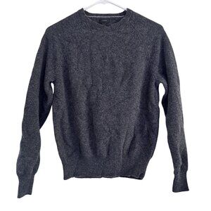 J. Crew Womens Gray Lambswool Rib Knitted Long Sleeve Crew Neck Sweater Size S